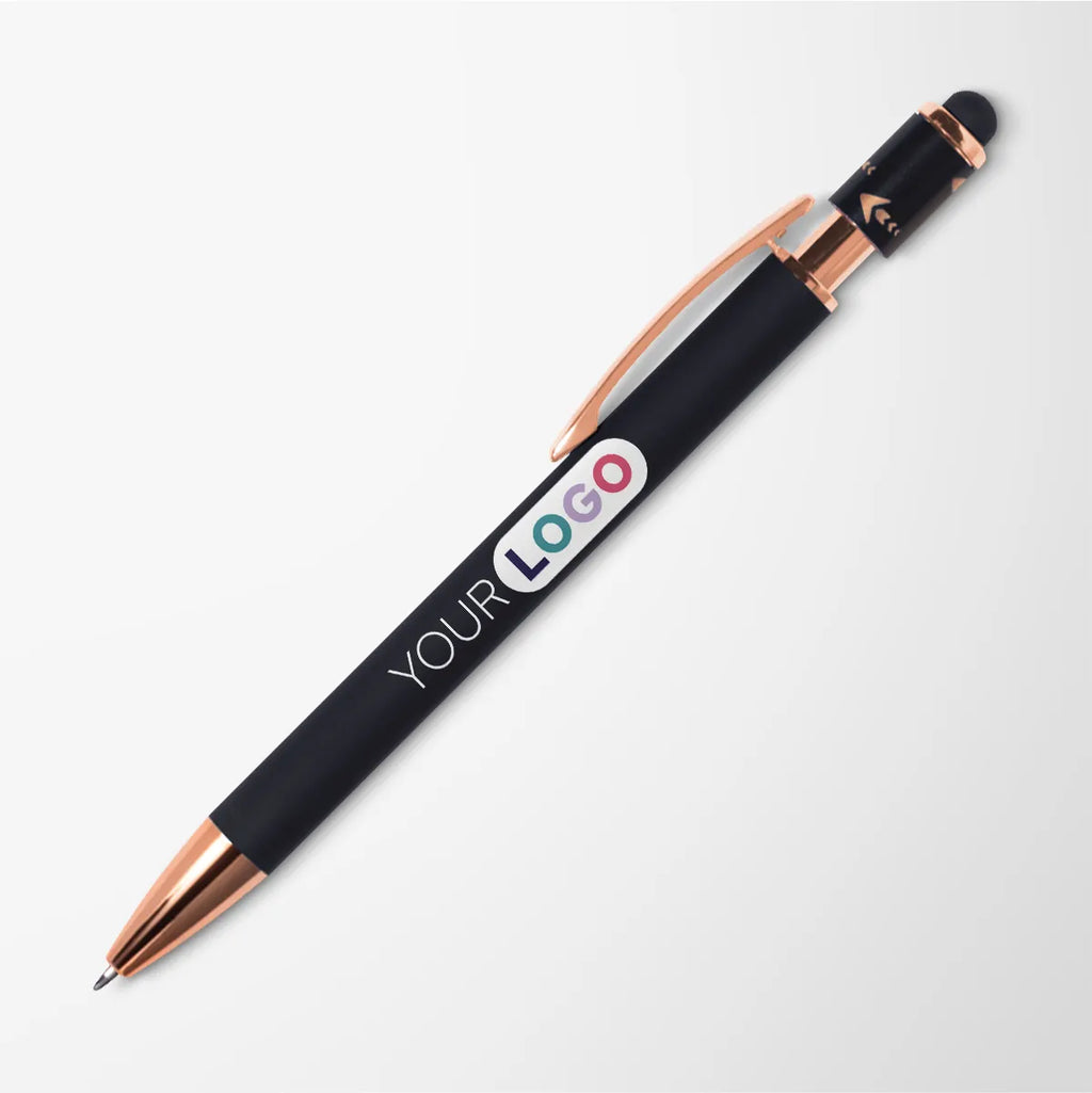 Full Color Etta Fidget Stylus Pen with Rose Gold Trim