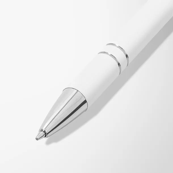Full Color White Alpha Soft Touch Stylus Pen
