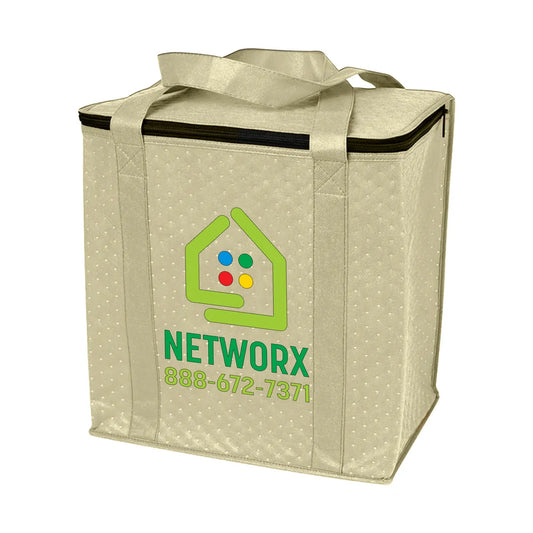 Full Color Koozie® Zippered Insulated Grocery Tote