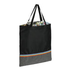 Full Color Bea Recycled Tote Bag with Rainbow Stripe