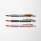 Engraved Mineral Diamond Gel Pen with Rose Gold Trim