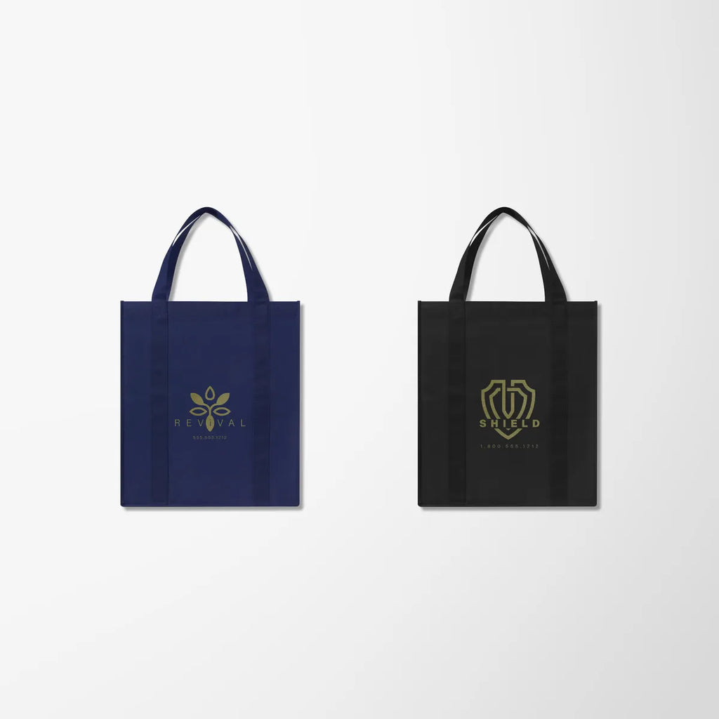 Lila Shopping Tote with Metallic Imprint