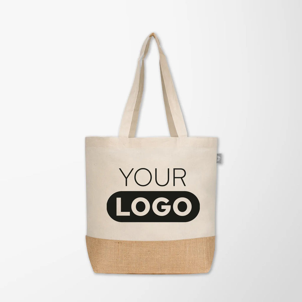 Fusion 5 oz. Recycled Cotton & Jute Tote Bag