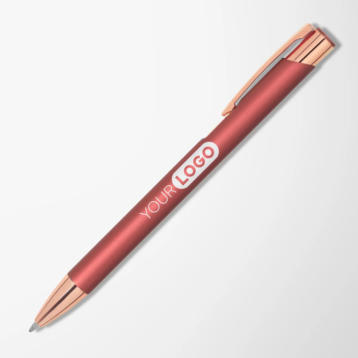 Engraved Soft Touch Paragon Pen with Rose Gold Trim