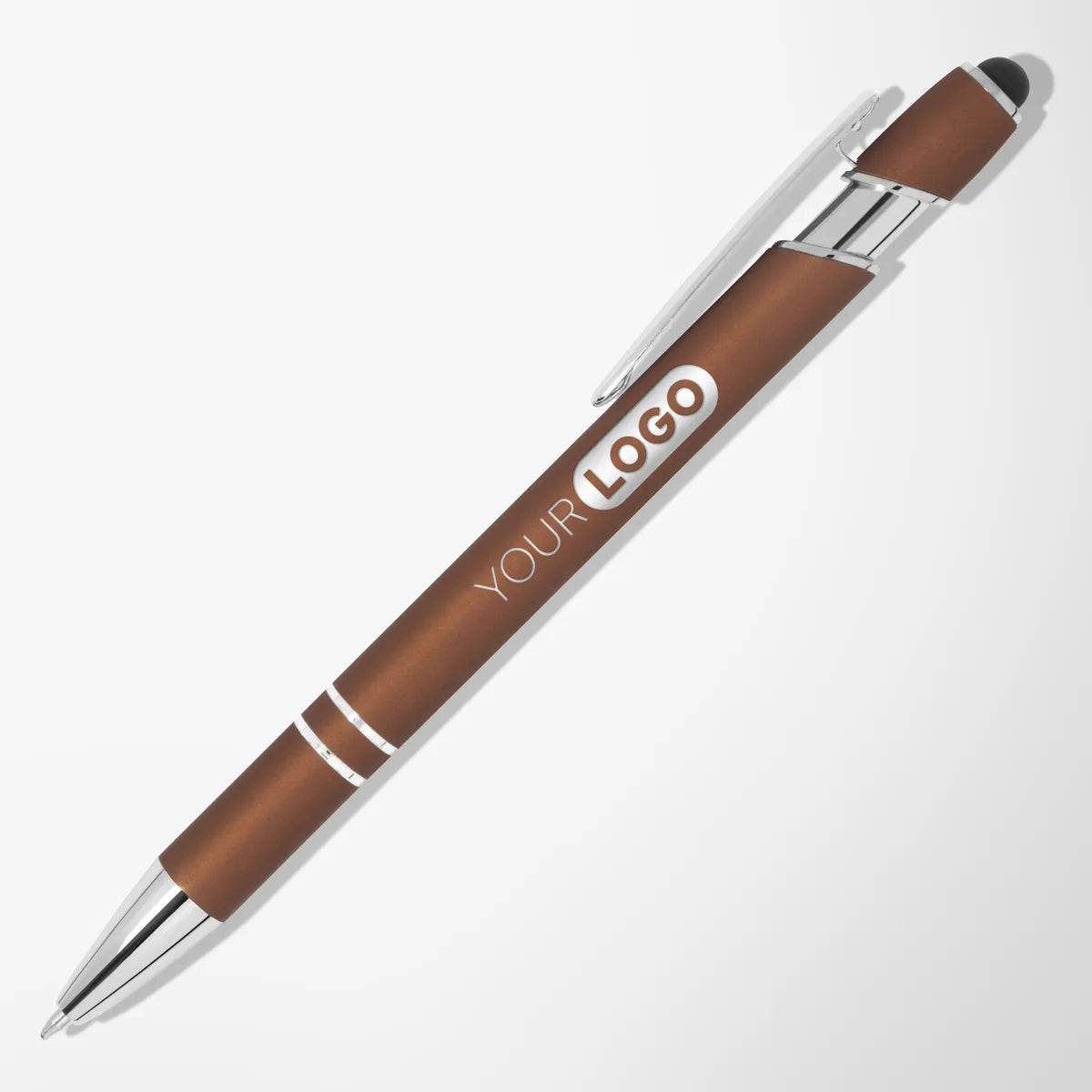 Engraved Mineral Alpha Soft Touch Stylus Pen