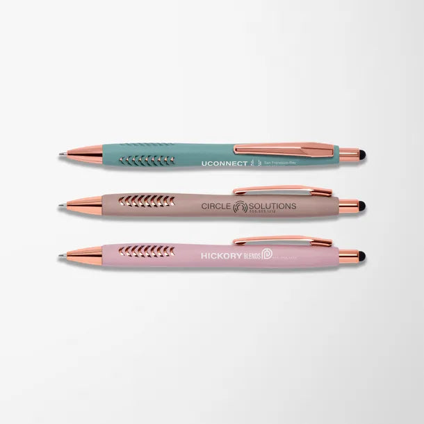 Coastal Basilia Stylus Pen with Rose Gold Trim