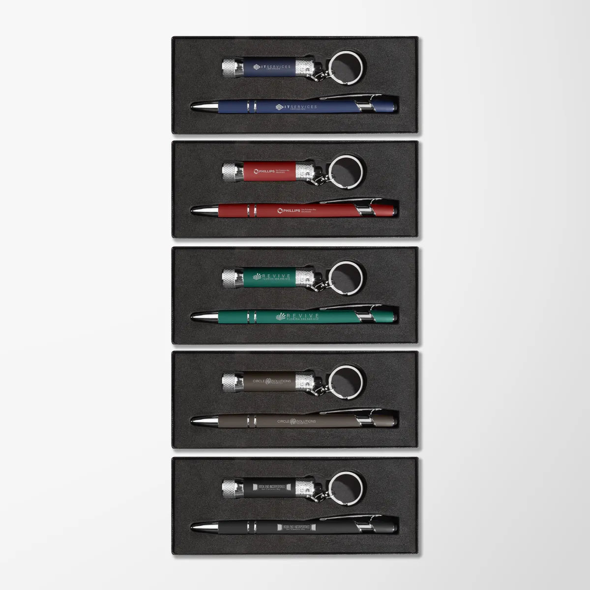 Engraved Alpha Pen & Flashlight Gift Set with Window Box