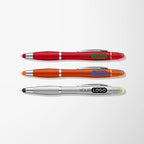 Curvaceous Metallic Stylus Pen/Highlighter