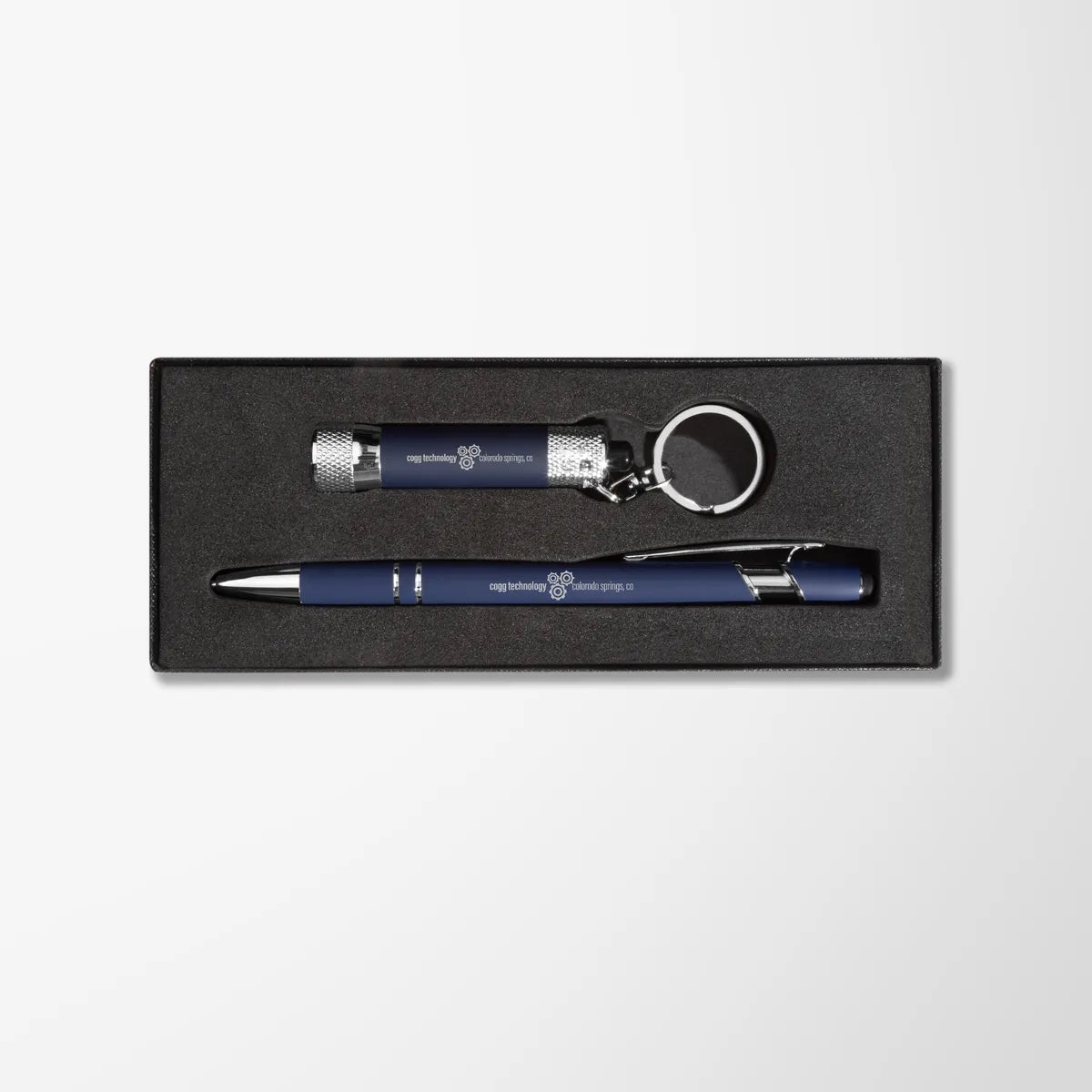 Engraved Alpha Pen & Flashlight Gift Set with Window Box