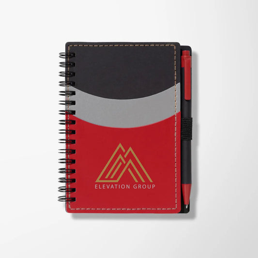 Spiral Notebook with Pocket & Pen