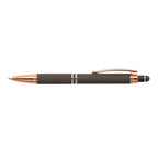 Soft Touch Diamond Stylus Pen with Rose Gold Trim