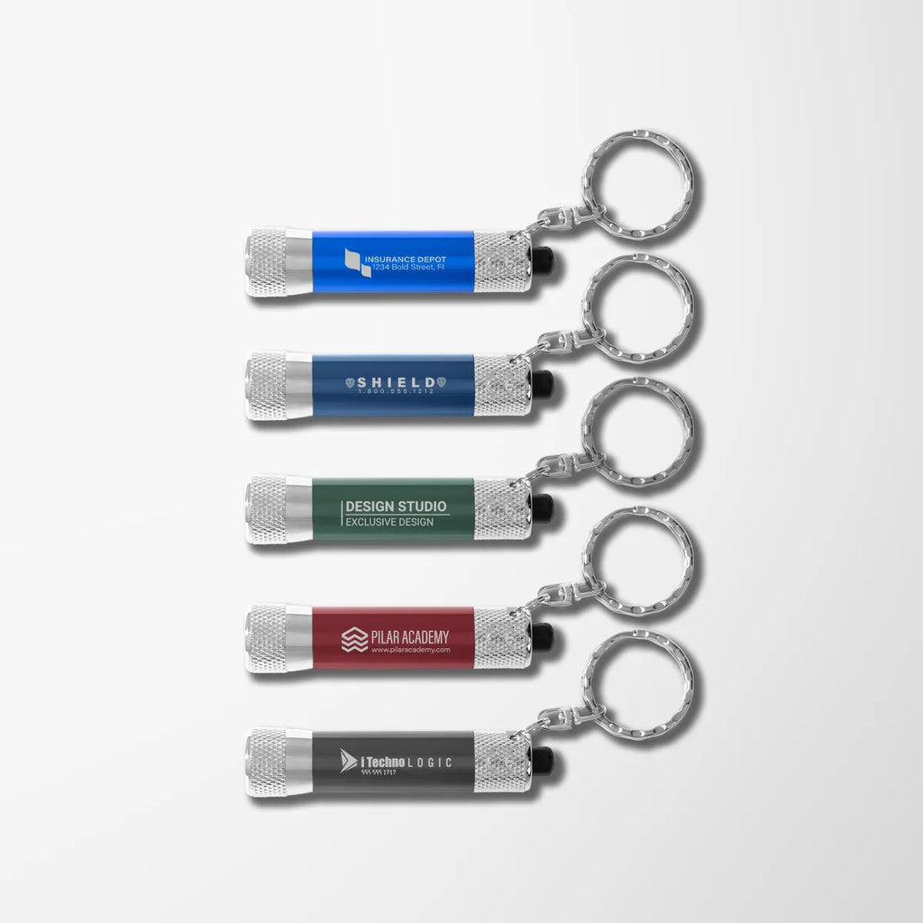 Engraved 3 LED Flashlight Keychain