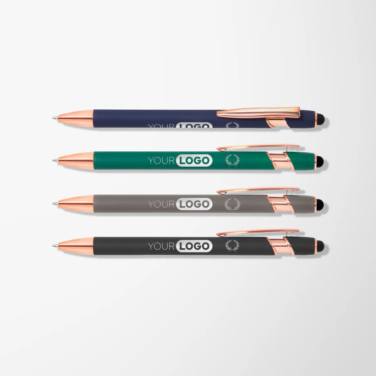 Alpha Stylus Pen with Designs & Rose Gold Trim