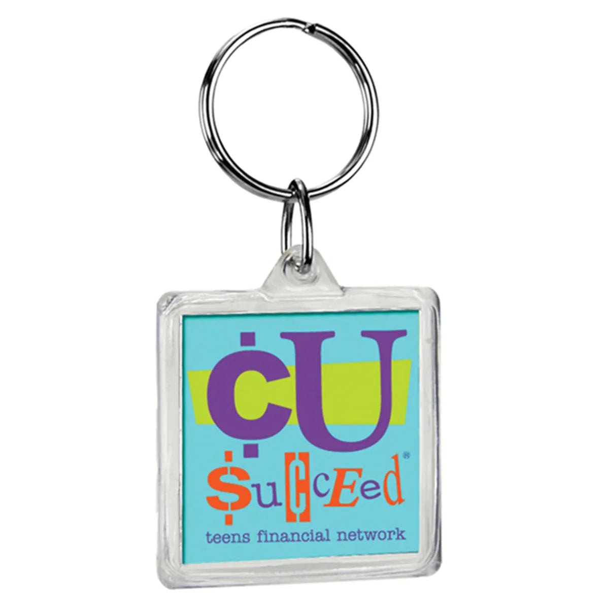 Square Crystal Key Tag