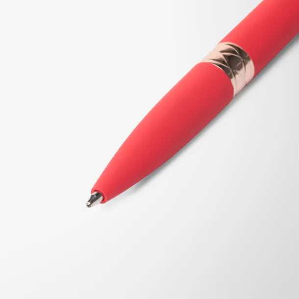 Full Color Recycled Soft Touch Portia Pen with Rose Gold Trim