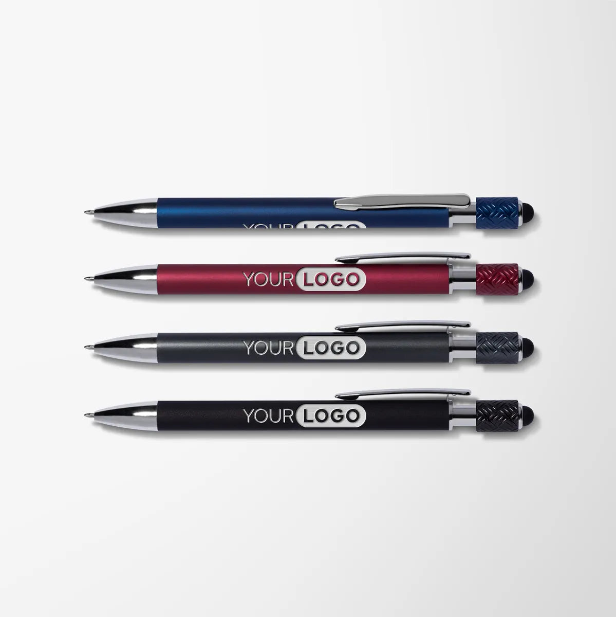 Engraved Soft Touch Compass Fidget Stylus Pen