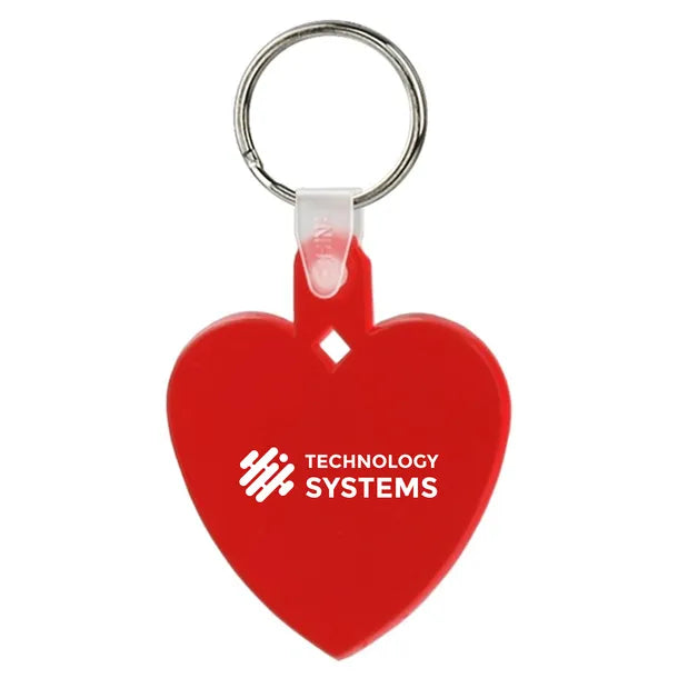 Soft Squeezable Key Tag - Heart