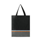 Bea Recycled Two-Tone Tote Bag with Rainbow Stripe