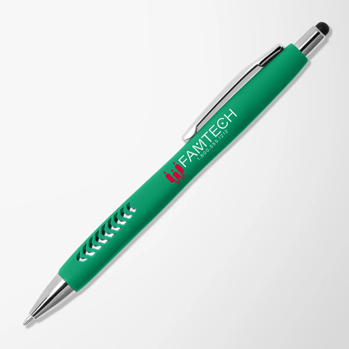 Britebrand™ Soft Touch Basilia Pen with Stylus Top