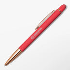Engraved Aria Gel Pen with Rose Gold Trim