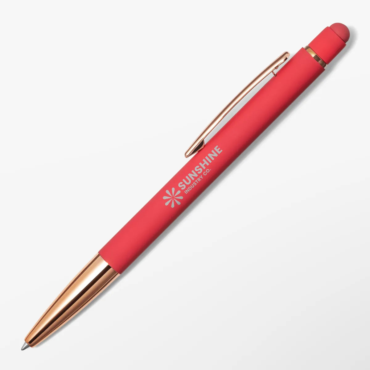 Engraved Aria Gel Pen with Rose Gold Trim