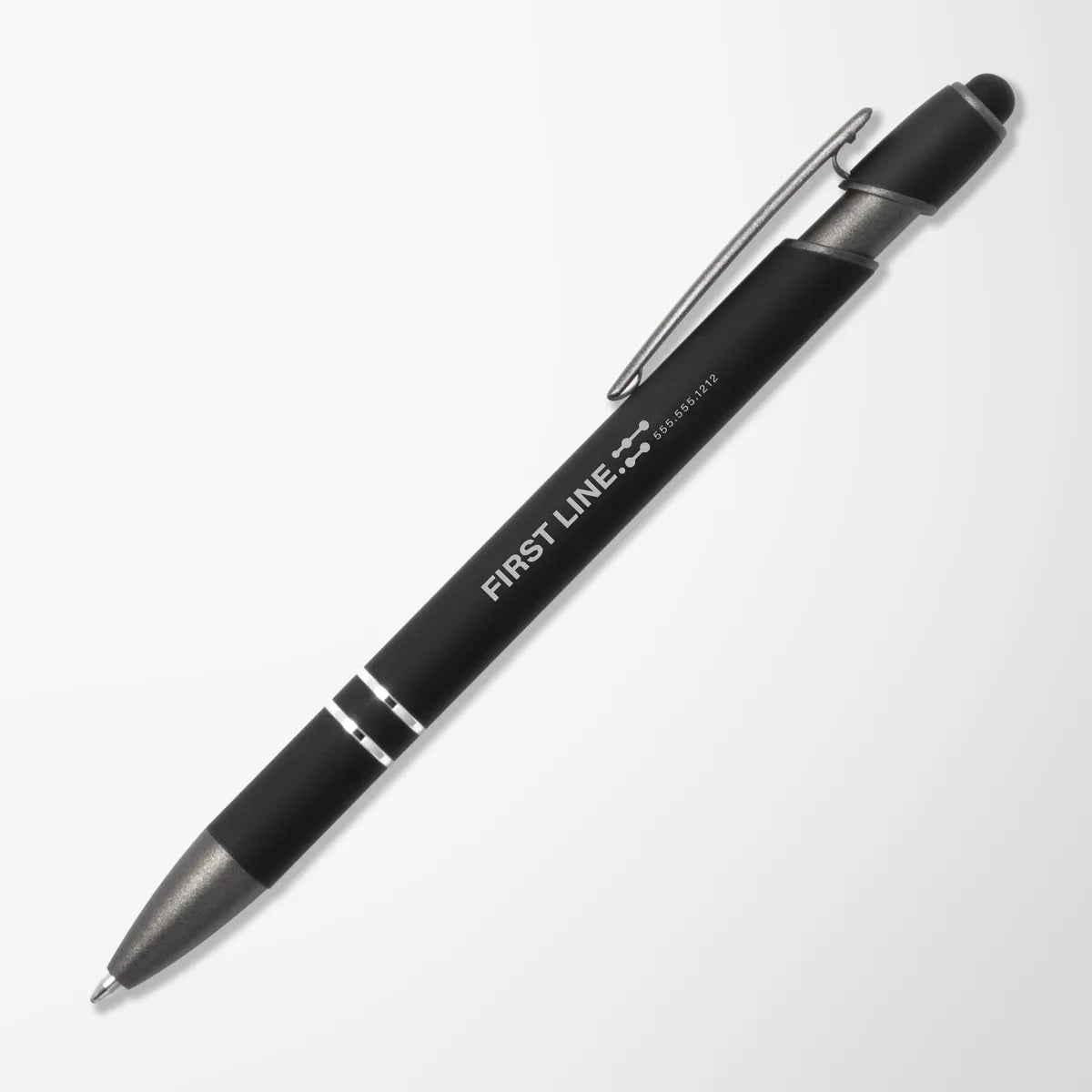 Engraved Alpha Stylus Pen with Gunmetal Trim