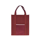 Large Shopping Tote with Wave Pattern & Metallic Imprint