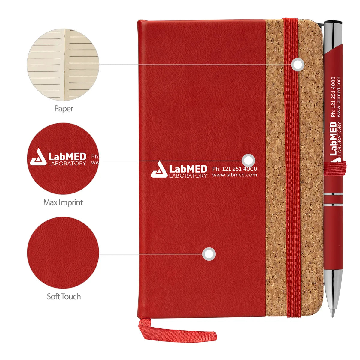 Hyde Cork Notebook & Paragon Pen