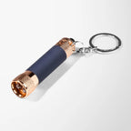 Soft Touch 3 LED Flashlight Keychain with Rose Gold Trim