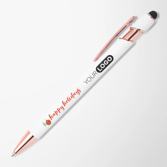 Full Color Alpha Pen with Rose Gold Trim & Designs