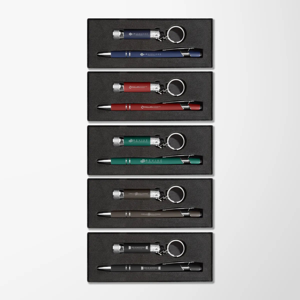 Engraved Alpha Pen & Flashlight Gift Set with Window Box