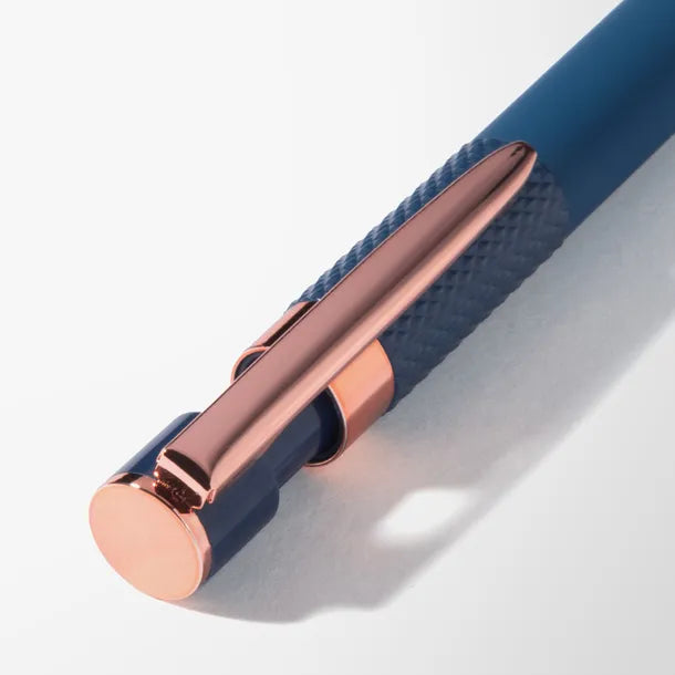 Engraved Soft Touch Tate Stylus Pen with Rose Gold Trim