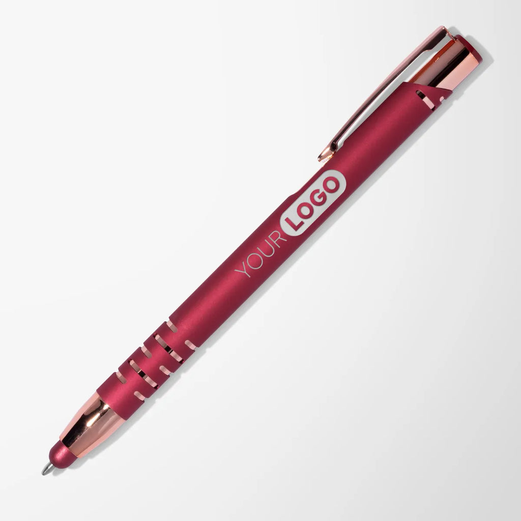 Engraved Paragon Stylus Pen with Rose Gold Grip Accents
