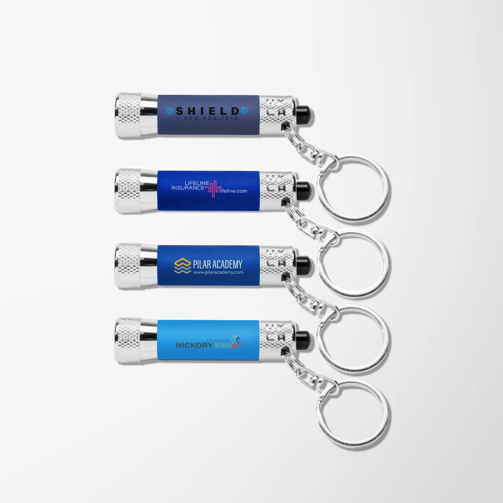 Soft Touch Flashlight Key Chain-Full Color Inkjet