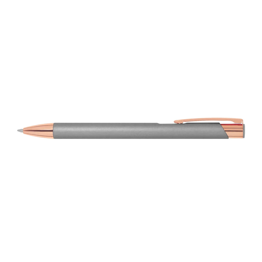 Engraved Soft Touch Paragon Pen with Rose Gold Trim