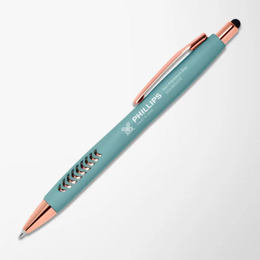Coastal Basilia Stylus Pen with Rose Gold Trim