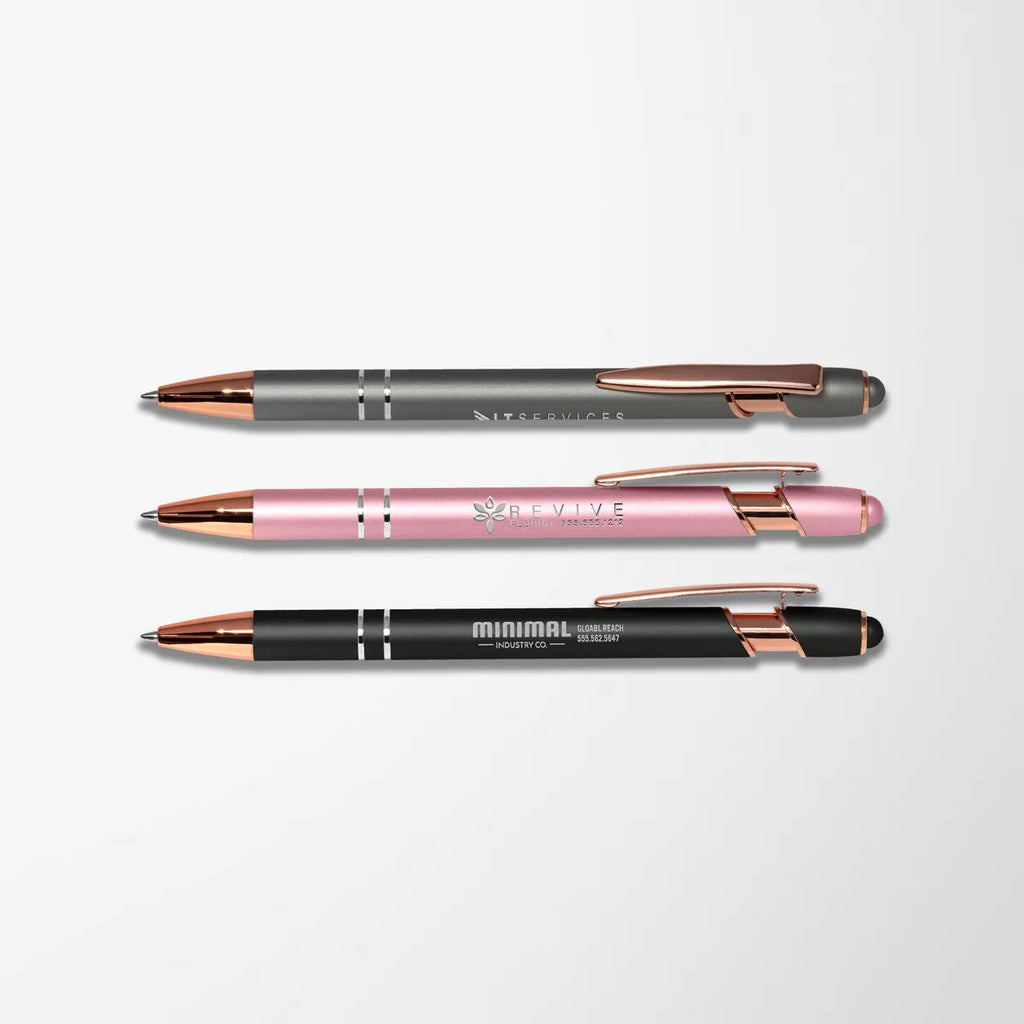 Mineral Alpha Gel Pen with Rose Gold Trim