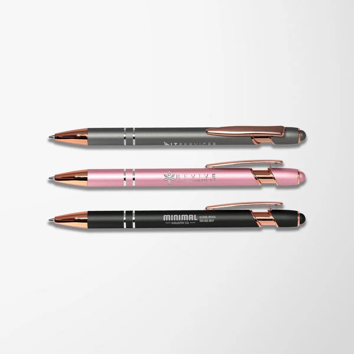 Mineral Alpha Gel Pen with Rose Gold Trim