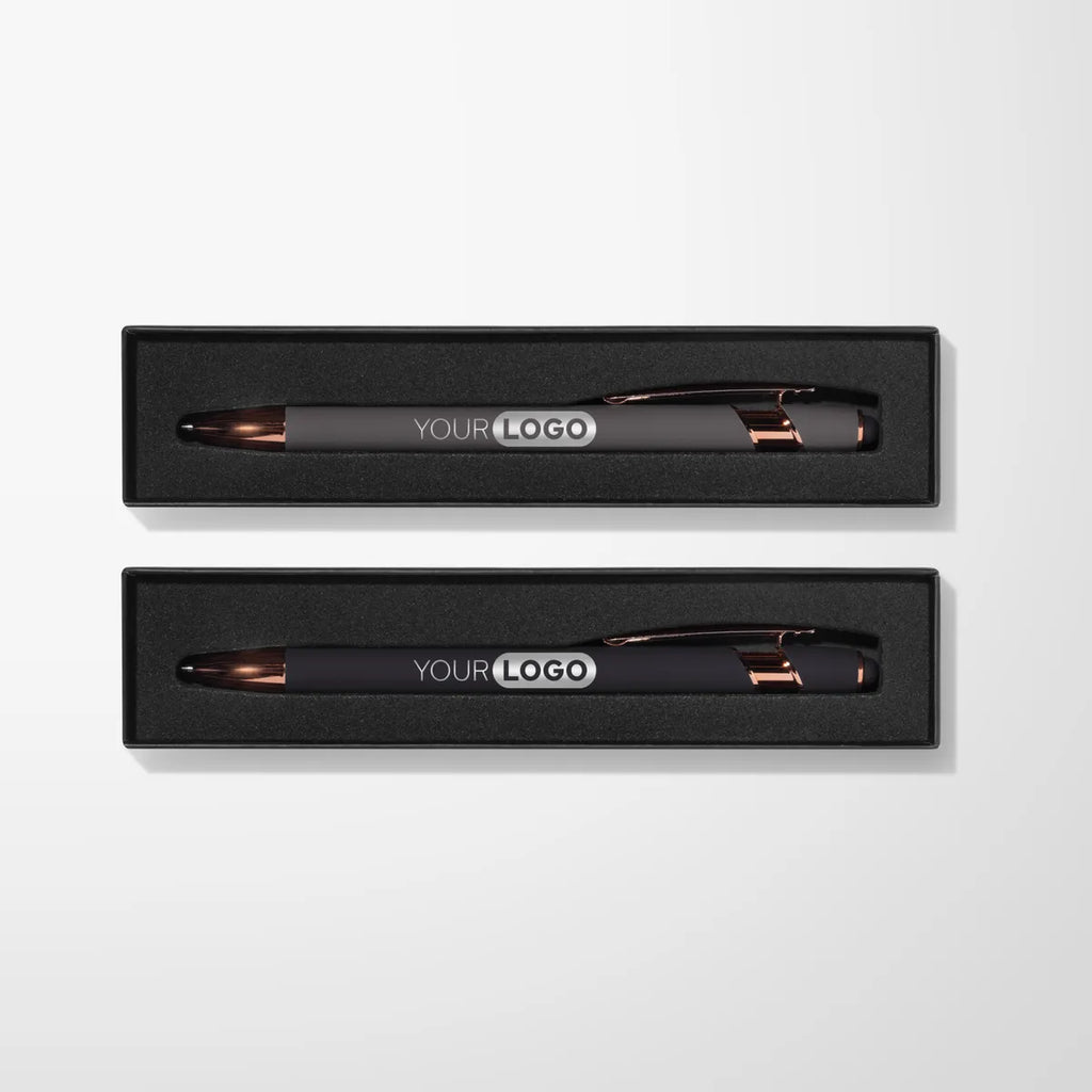 Engraved Alpha Pen with Rose Gold Trim in Thank You Box