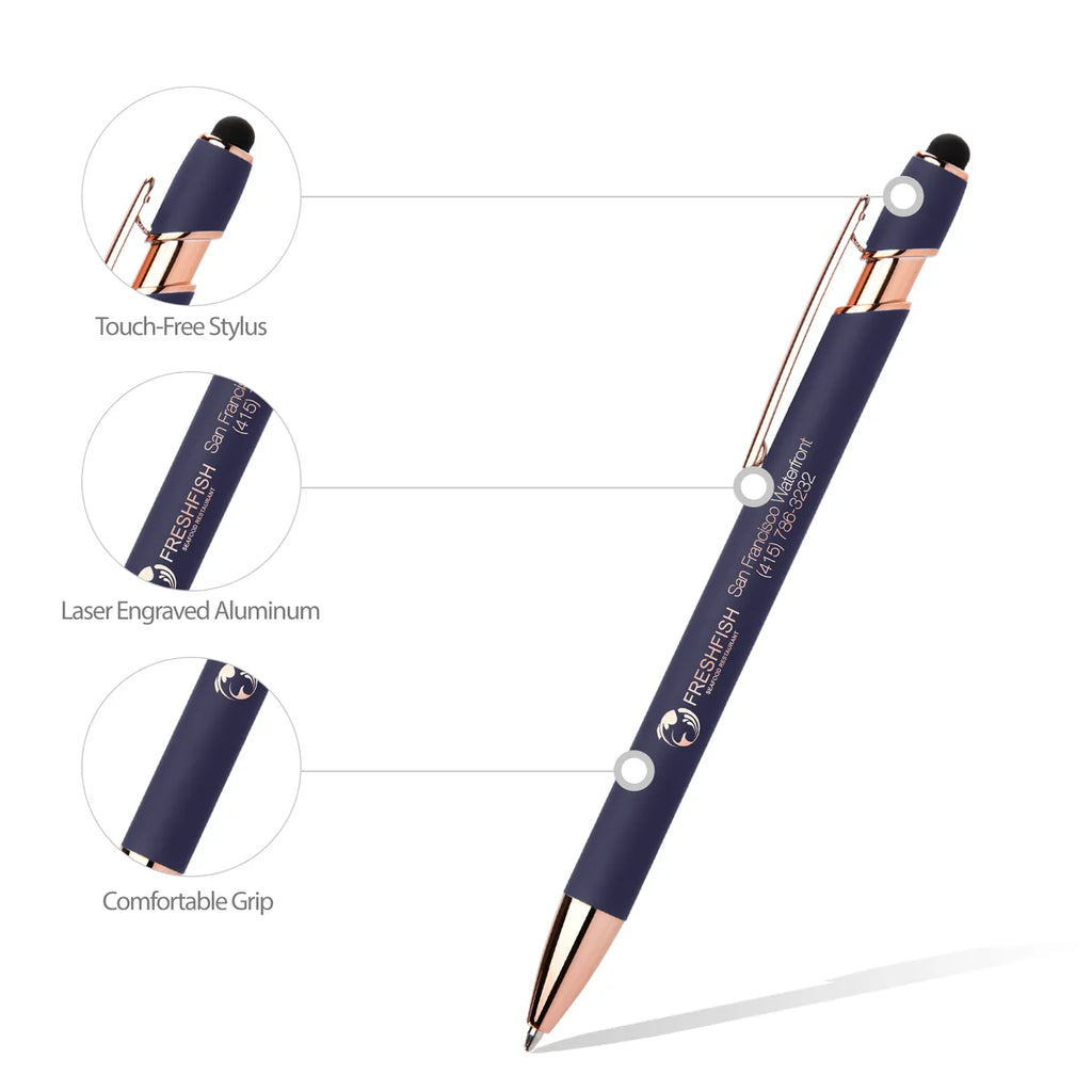 Alpha Stylus Pen with Rose Gold Mirrored Imprint