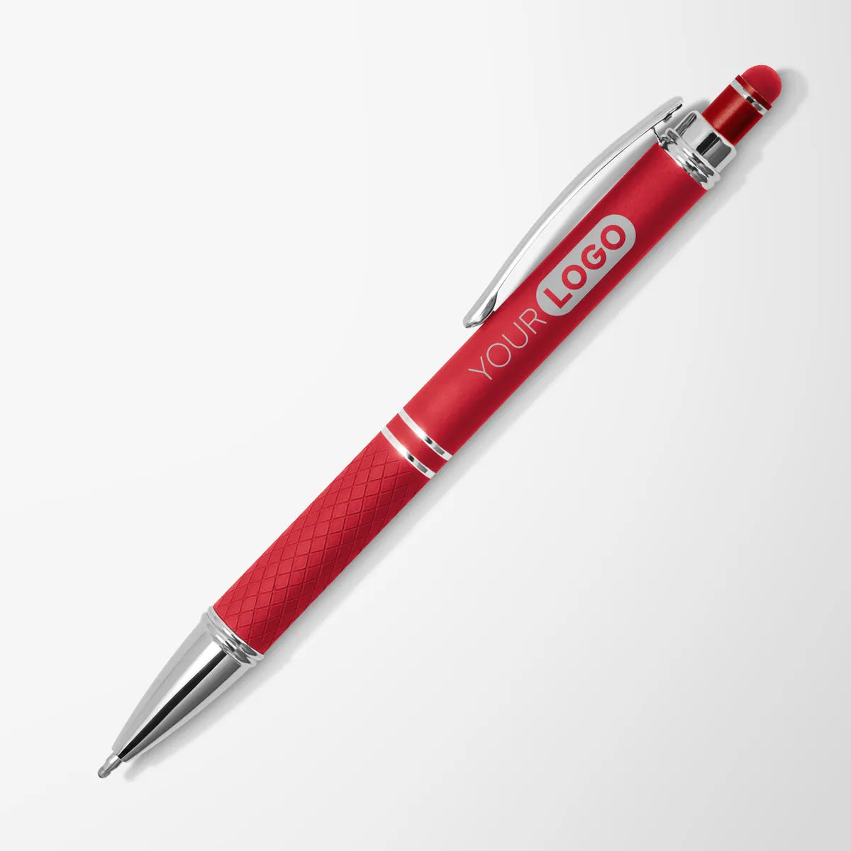 Engraved Bright Soft Touch Diamond Stylus Gel Pen
