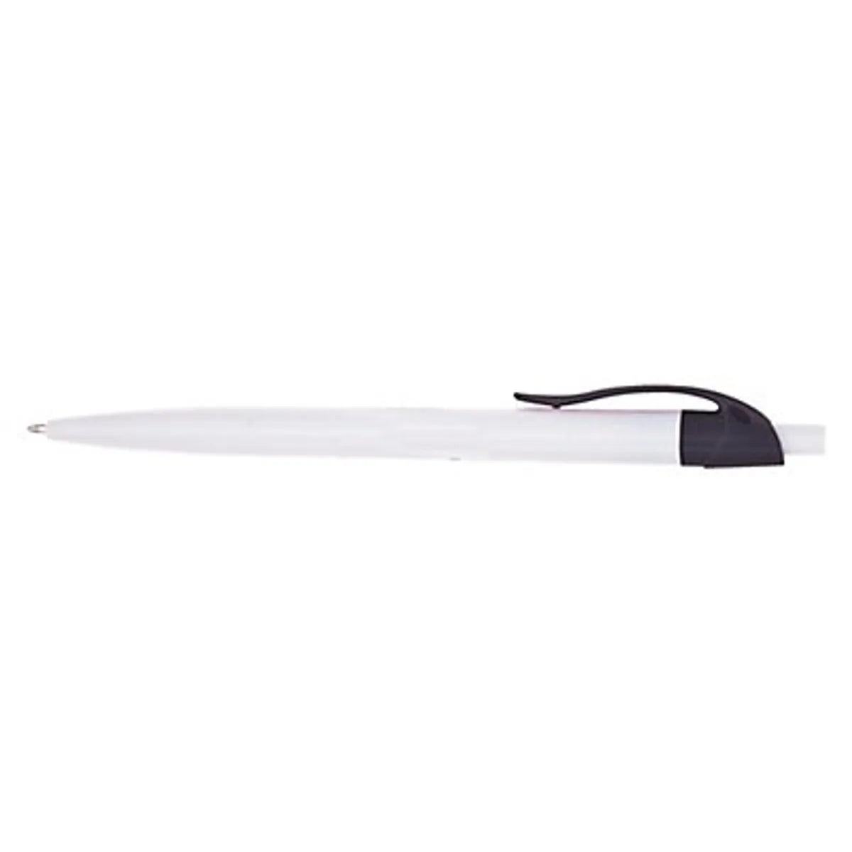 White Reggie Pen with Colored Trim and Wavy Clip