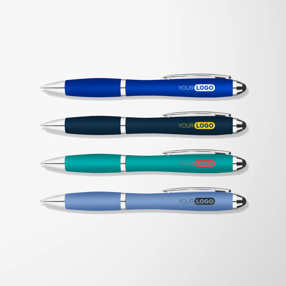 Metallic Curvaceous Ballpoint Stylus Pen