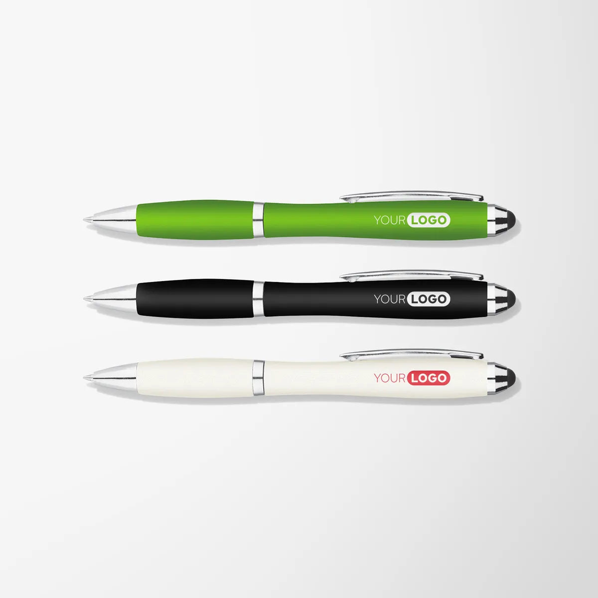 Metallic Curvaceous Ballpoint Stylus Pen