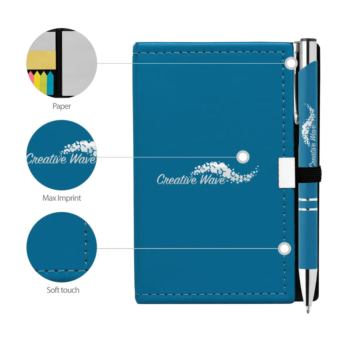 Soft Touch Note Organizer & Paragon Pen Set