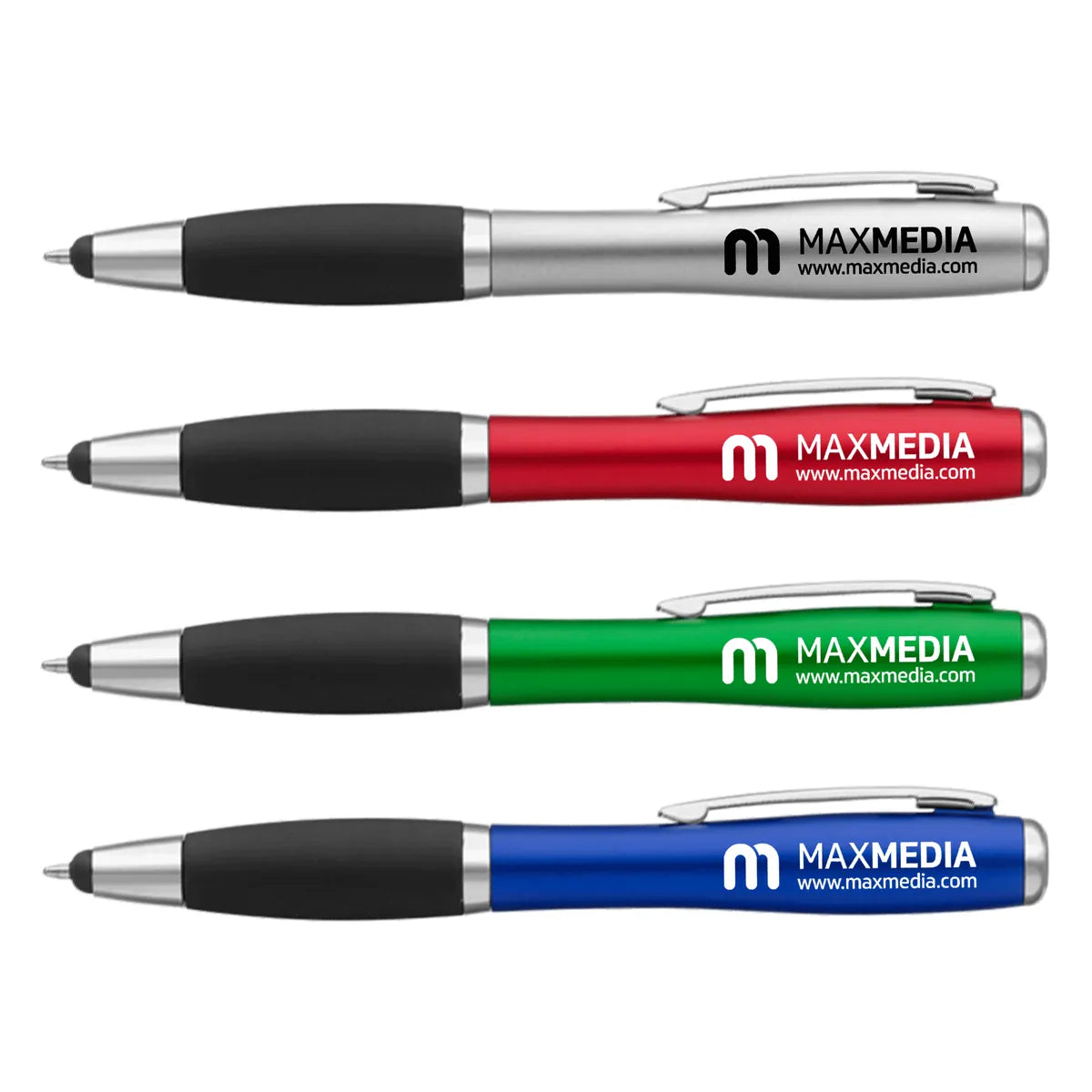 Curvaceous Flashlight Stylus Tip Ballpoint Pen