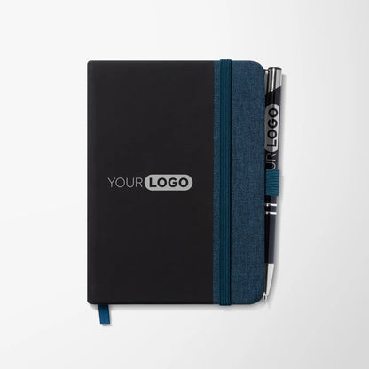 4"x 5.7" Recycled Linen Byron Notebook & Pen Set
