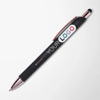 Full Color Soft Touch York Pen with Rose Gold Trim