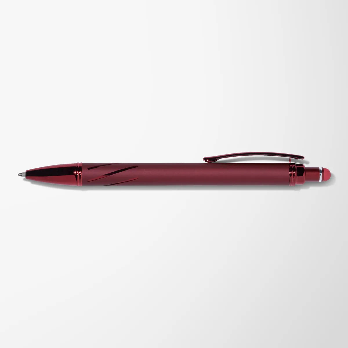 Engraved Monochrome Diamond Stylus Pen with Shiny Grip