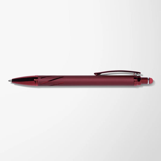 Engraved Monochrome Diamond Stylus Pen with Shiny Grip